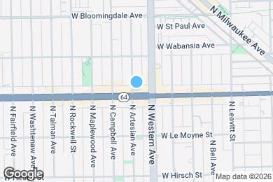 Map image of the property - 2422 W North Ave