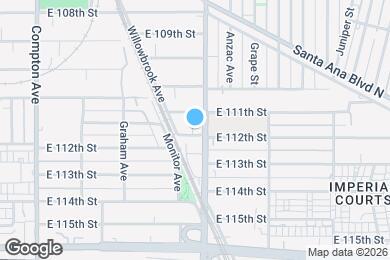 Map image of the property - 11121 1/2 Wilmington Ave