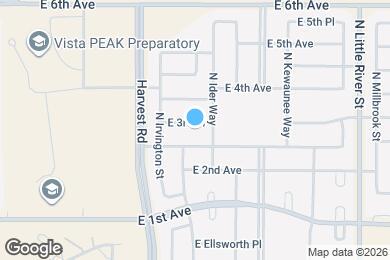 Map image of the property - 25090 E 3rd Pl