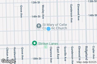 Map image of the property - 1504 Clarence Ave