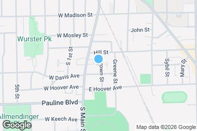 Map image of the property - Brown Street Apartments - 10 Min from UofM