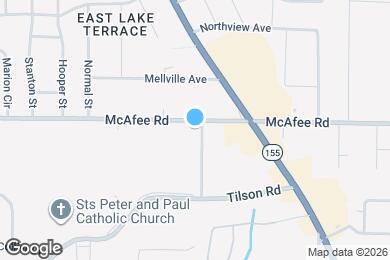 Map image of the property - 2551 McAfee Rd