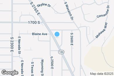 Map image of the property - 1779 S Foothill Dr
