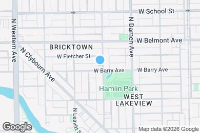 Map image of the property - 2102 W Barry Ave