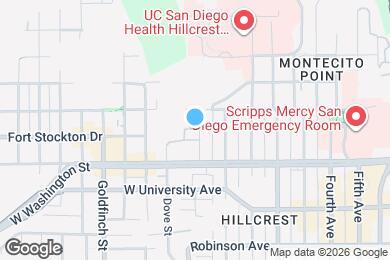 Map image of the property - A Walkers Paradise and Serene Canyon Views in one of San Diego's most charming neighborhoods, Mis...