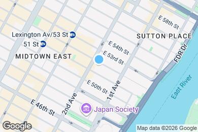 Map image of the property - 306 E 52nd St