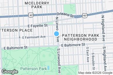 Map image of the property - 34 N Linwood Ave