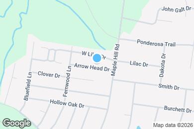 Map image of the property - 1707 Arrowhead Dr