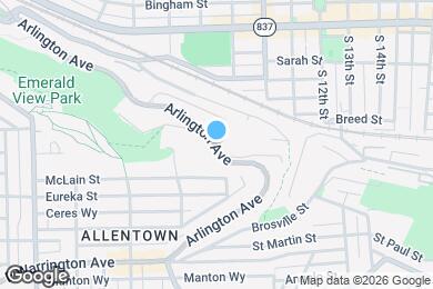 Map image of the property - 911 Arlington Ave
