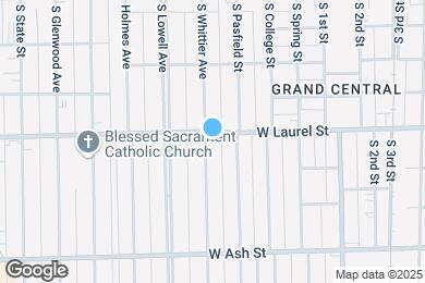 Map image of the property - 1704 S Whittier Ave
