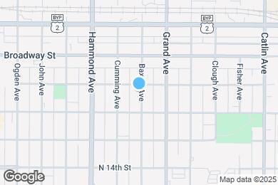 Map image of the property - 1107 Baxter Ave