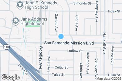 Map image of the property - 16043 San Fernando Mission Blvd