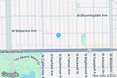 Map image of the property - 1638 N Washtenaw Ave