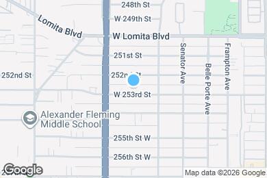 Map image of the property - 1645 W 253rd St