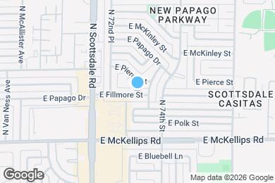 Map image of the property - 7302 E Fillmore St