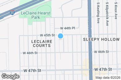 Map image of the property - 4512 S Laporte Ave