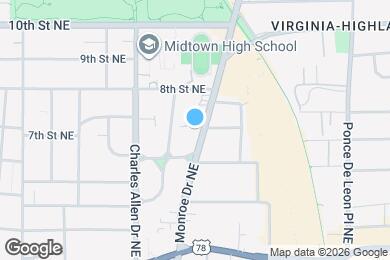 Map image of the property - 860 Monroe Dr NE