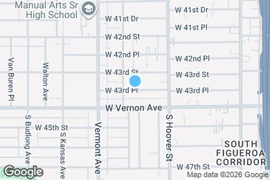Map image of the property - 855 1/2 W 43rd Pl