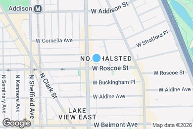 Map image of the property - 728 W Roscoe St