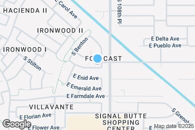 Map image of the property - 10736 E El Moro Ave