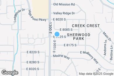 Map image of the property - 1344 E 8125 S