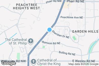 Map image of the property - 2855 Peachtree Rd NE