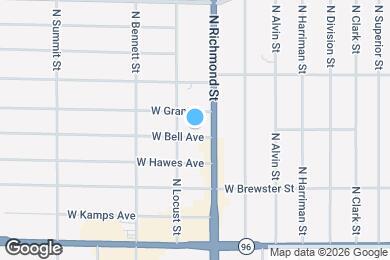 Map image of the property - 716 W Bell Ave