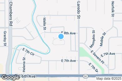 Map image of the property - 15889 E 8th Cir