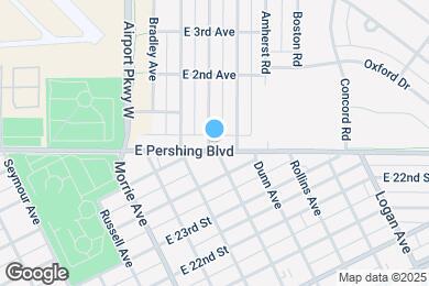 Map image of the property - 1302 E Pershing Blvd