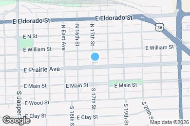 Map image of the property - 1700 E Prairie Ave