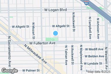 Map image of the property - 2416 N Washtenaw Ave