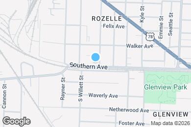 Map image of the property - 1592 Southern Ave
