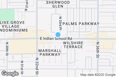 Map image of the property - 3319 E Indian School Rd