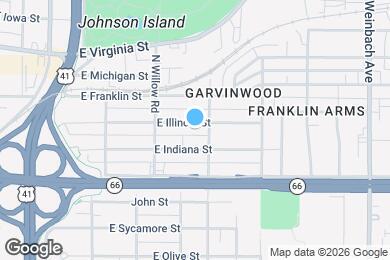 Map image of the property - 1509 E Illinois St