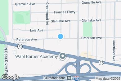 Map image of the property - 1019 Peterson Ave
