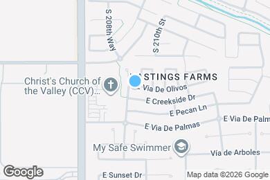 Map image of the property - 20953 E Via De Olivos