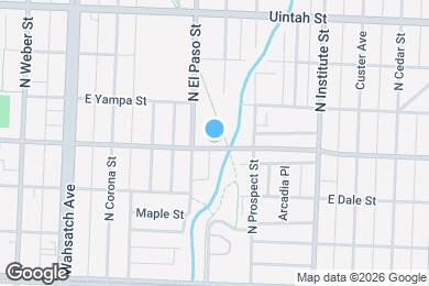 Map image of the property - 718 E Cache La Poudre St