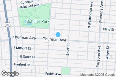 Map image of the property - 254 Thurman Ave