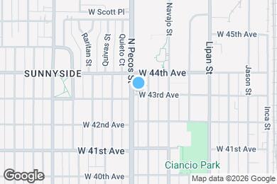Map image of the property - 1551 W 43rd Ave