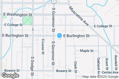 Map image of the property - 919 E Burlington St