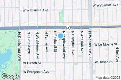 Map image of the property - 1514 N Maplewood Ave