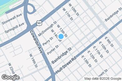 Map image of the property - 1325 Porter St