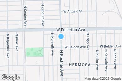 Map image of the property - 2326 N Kostner Ave