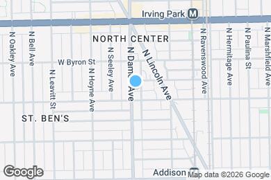 Map image of the property - 3815 N Damen Ave