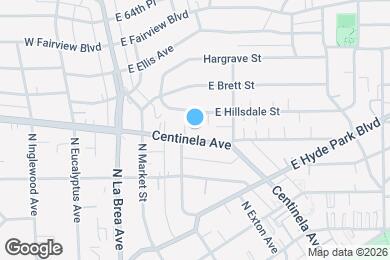 Map image of the property - 840 Centinela Ave
