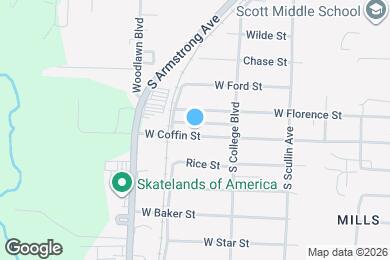 Map image of the property - 1031 W Coffin St