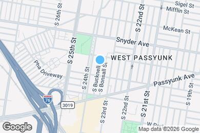Map image of the property - 2229 S Bucknell St