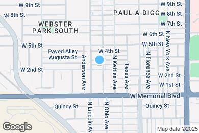 Map image of the property - 705 W 2nd St