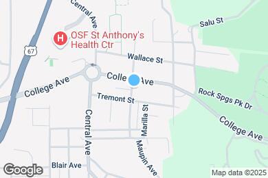 Map image of the property - 1001 College Ave