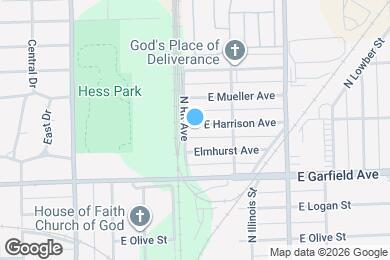 Map image of the property - 927 E Harrison Ave